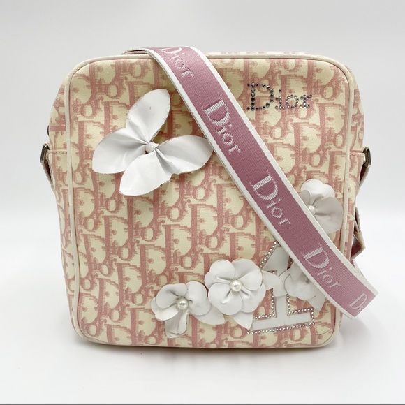 Dior Handbags - Dior Pink Trotter Butterfly Crossbody Bag